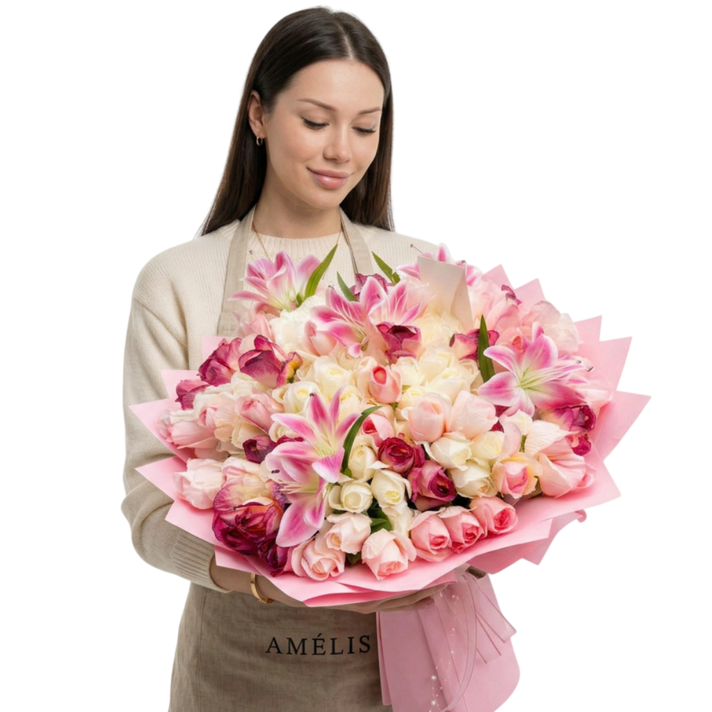 Lily – Solmayan Zambak ve Gül Buketi