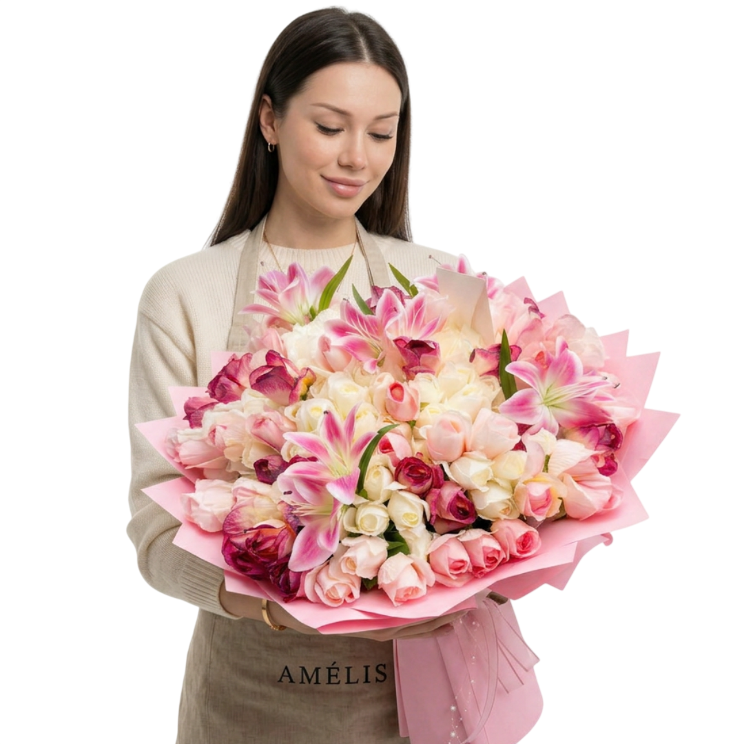 Lily – Solmayan Zambak ve Gül Buketi