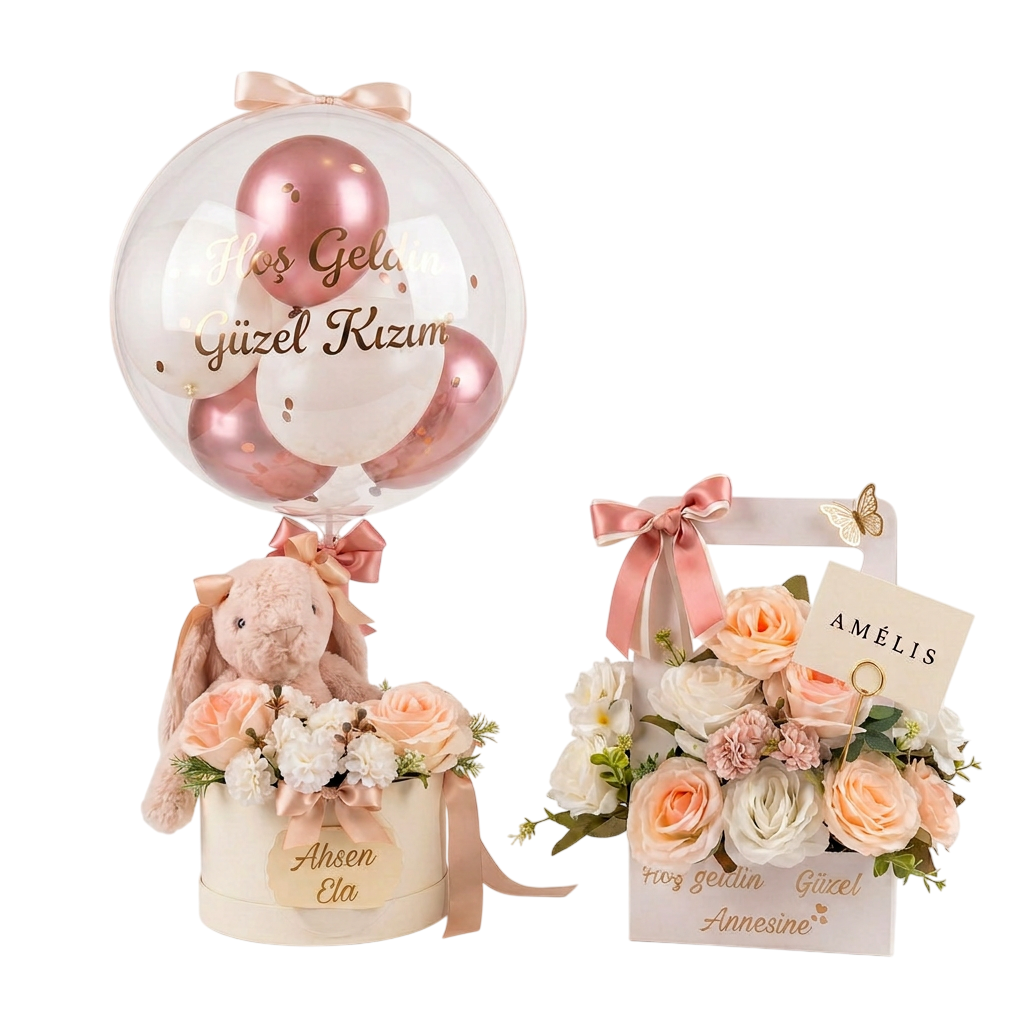 Tavşanlı Balon Kutusu ve Çiçek Kutusu